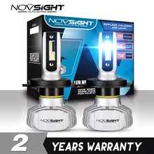 Автомобильные фары головного света Novsight, светодиодная лампа h7, h4, h11,9005, цветовая температура 6500K, мощность 50 Вт, 10000 лм