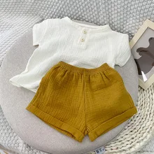 LZH – vêtements pour enfants, ensemble de 2 pièces, Short à manches courtes, Costume d'été pour filles de 1 à 5 ans, 2022