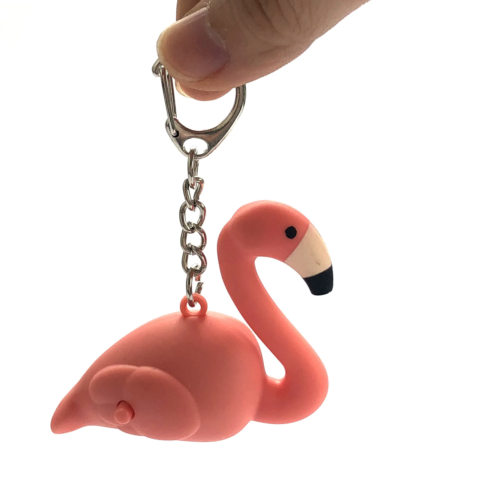 

LED Shining Pendant Flamingo Keychain Cute Animal Car Key Ring Bag Key Chain Small Pendant