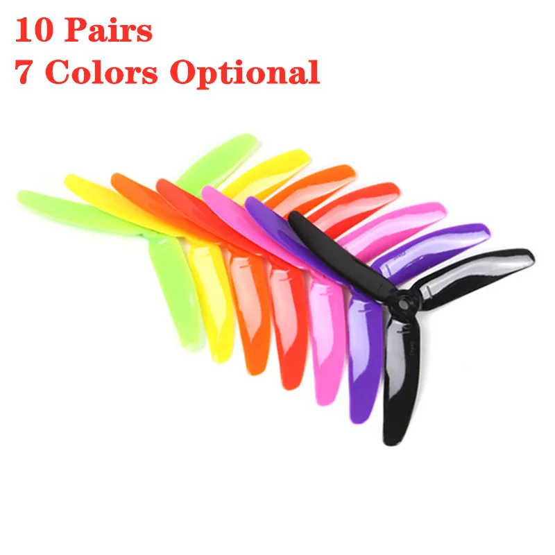 Горячая распродажа 10 пар 5x4 5x3 5045 5 дюймов CW CCW 3 Blade пропеллеры для FPV Racing Drone Quadcopter Вертолет с несколькими