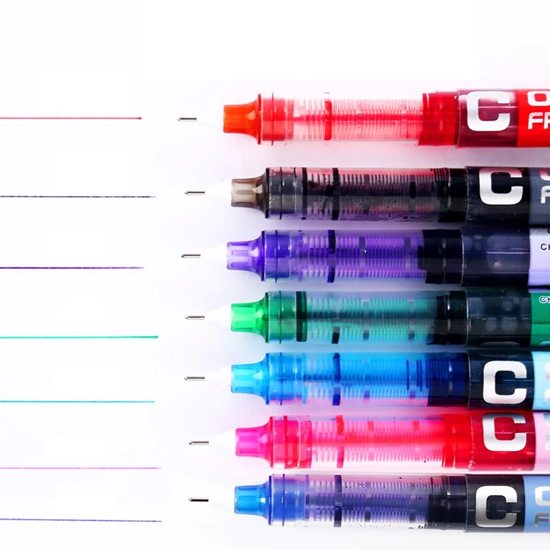 Quick Dry Gel Ink Rollerball Pen Black Blue Red Green Purple Pink 0.5mm  Needle Tip Colored Pens For Journaling Painting Doodling - Rollerball Pens  - AliExpress