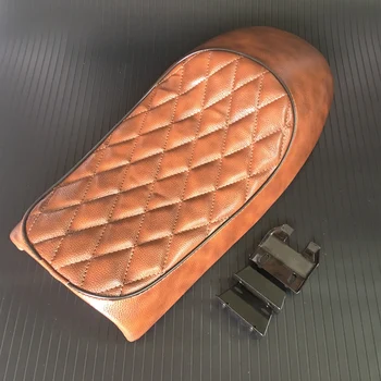 

Brown Black Motorcycle Vintage Flat Brat Seat Retro Seat Cafe Racer Saddle Scramble For GN CB350 CB400 CB500 CB750 SR400 XJ XS