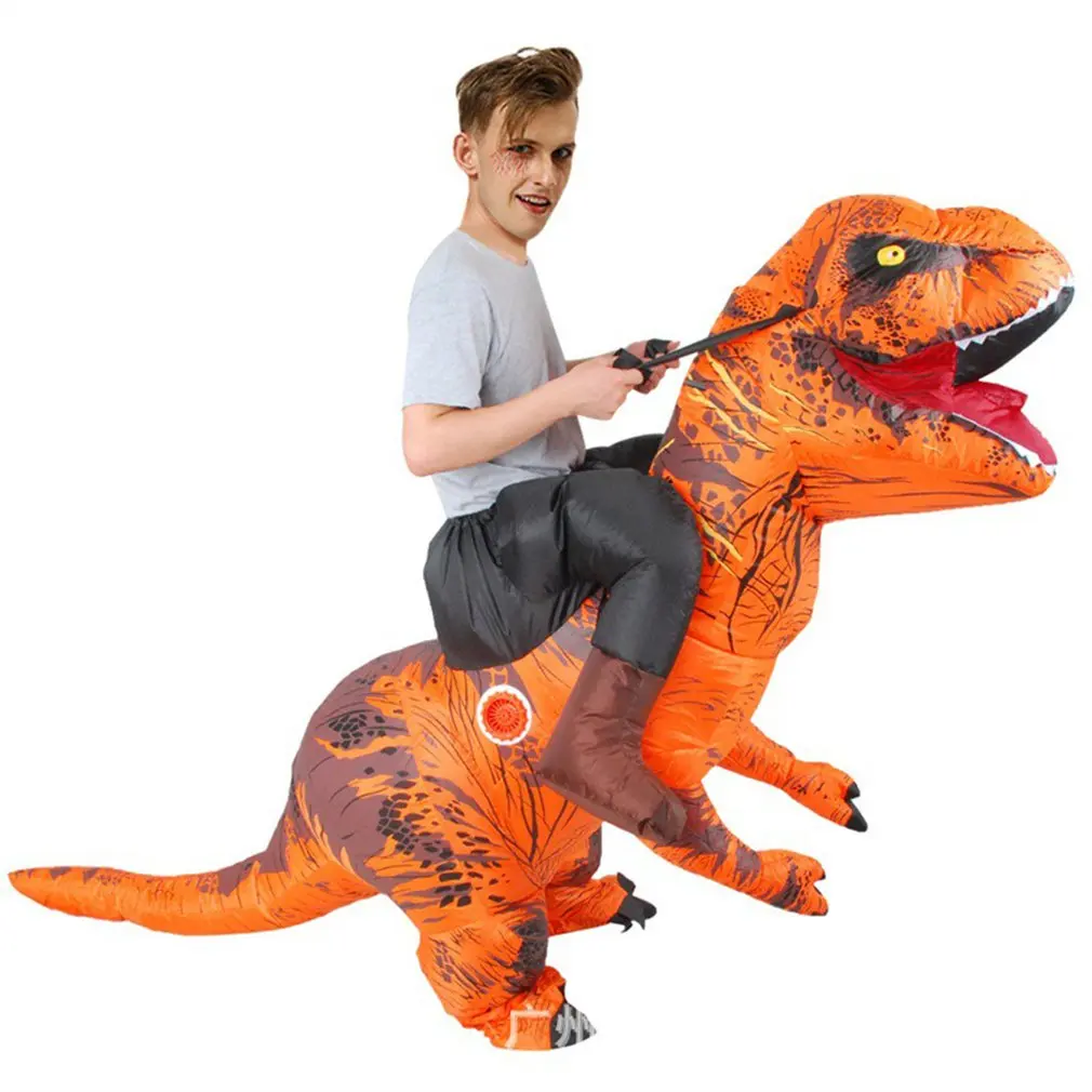 Карнавальный костюм тираннозавра на Хэллоуин, надувные вечерние костюмы динозавра для взрослых