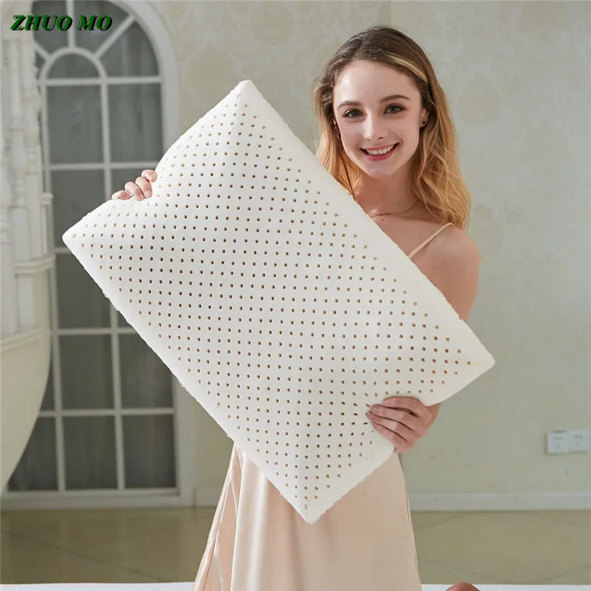 Подушка ZHUO MO 60x40 см из натурального латекса для сна подушка массажа шеи забота о