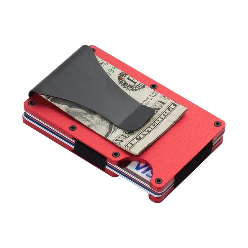 Aluminium Credit Card Holder Wallet New Minimalist Rfid Blocking Slim Anti Protect Metal Cardholder Clip for Men Dropshipping