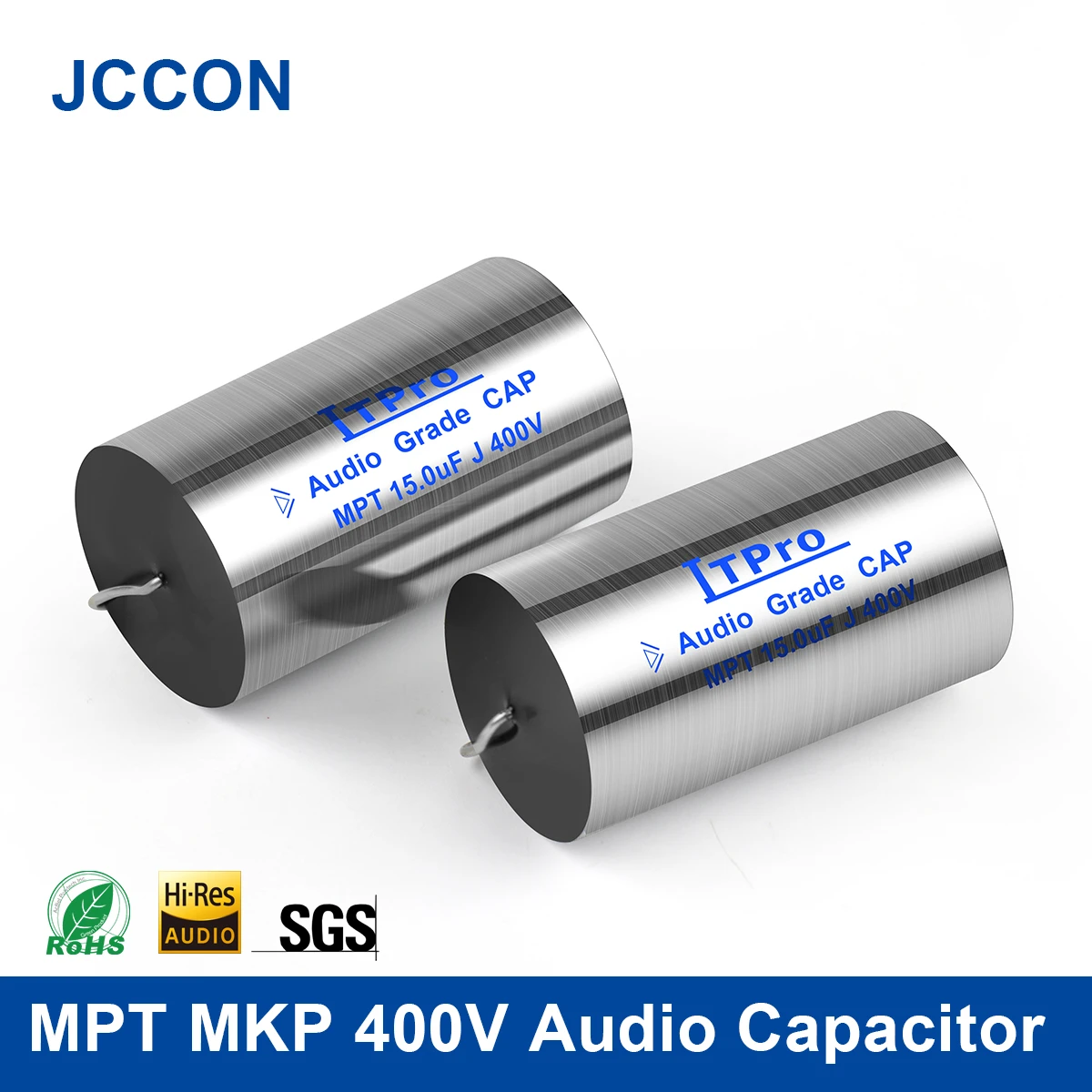 2-Pack 3.3uF 100V Non-Polar Electrolytic Capacitors - Axial Frequency Divider Caps