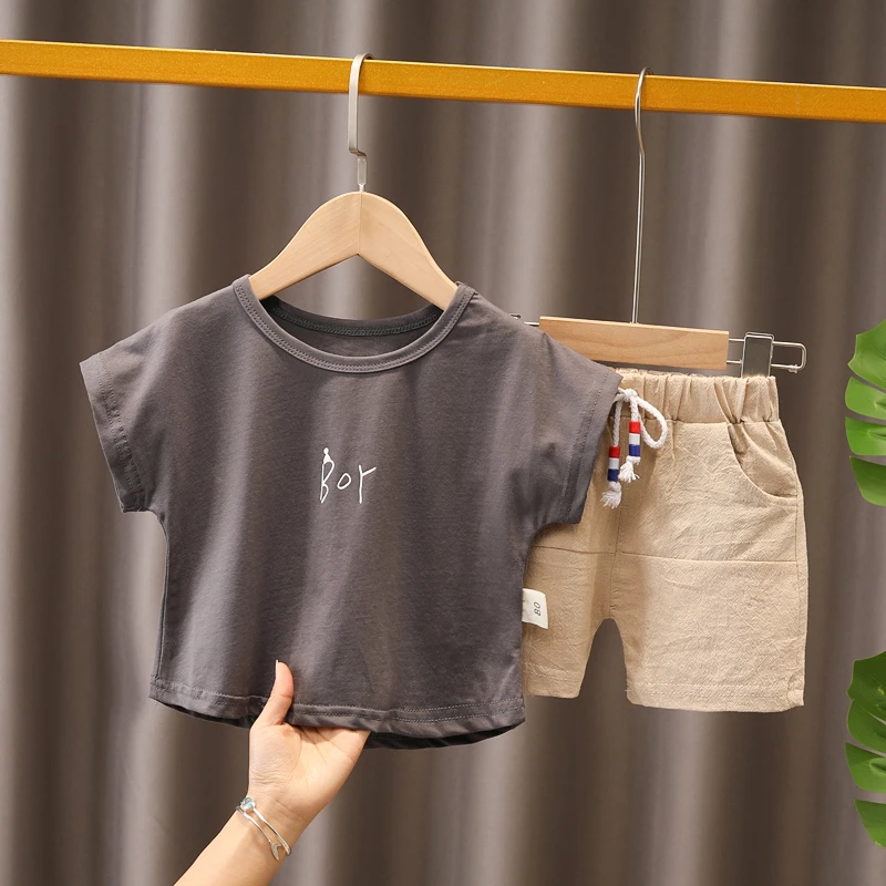 Summer newborn baby boy girls clothes outfit sets casual sports T-shirts shorts suits for toddler babies clothing thin cool sets Baby Clothing Set best of sale