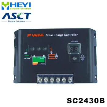 

SC2430B Universal solar controller with External temperature sensor 12V / 24V 30A charge and discharge for solar garden light