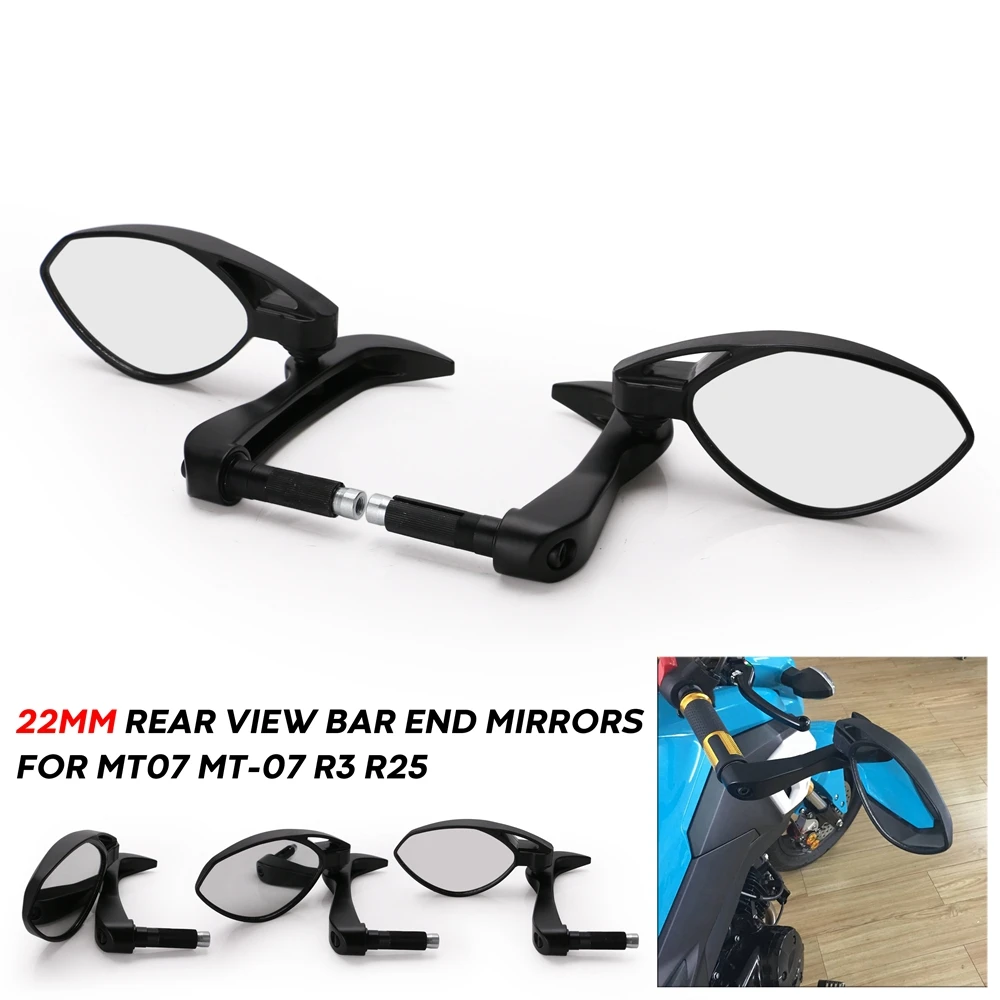 

Universal Motorcycle 7/8" CNC Aluminum Handguard Handle Bar End Rear View Side Mirrors For Yamaha Kawasaki Honda Street Racing