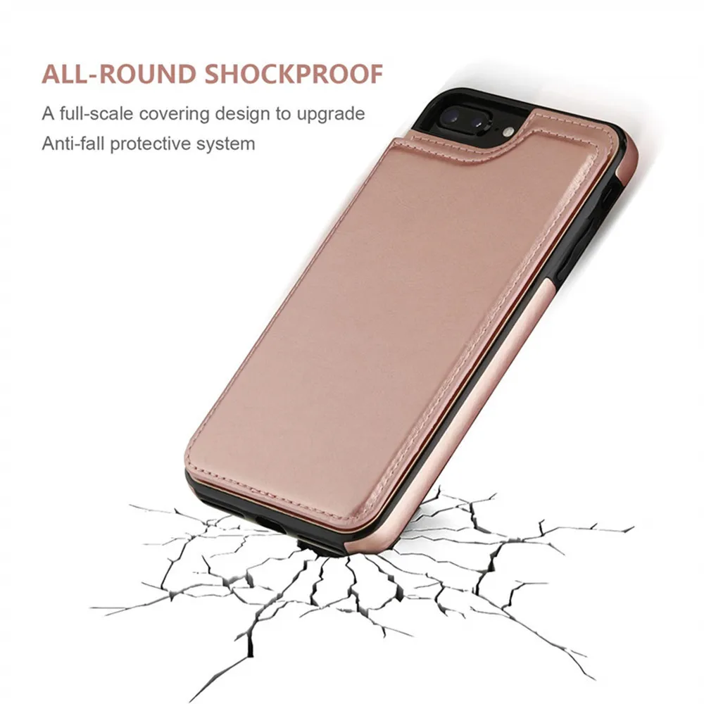 2 in 1 Unique Dual-use Card Wallet Flip Leather Phone Case For IPhone 7p/8p Shockproof Anti-scratch Lightweight Phone cover 