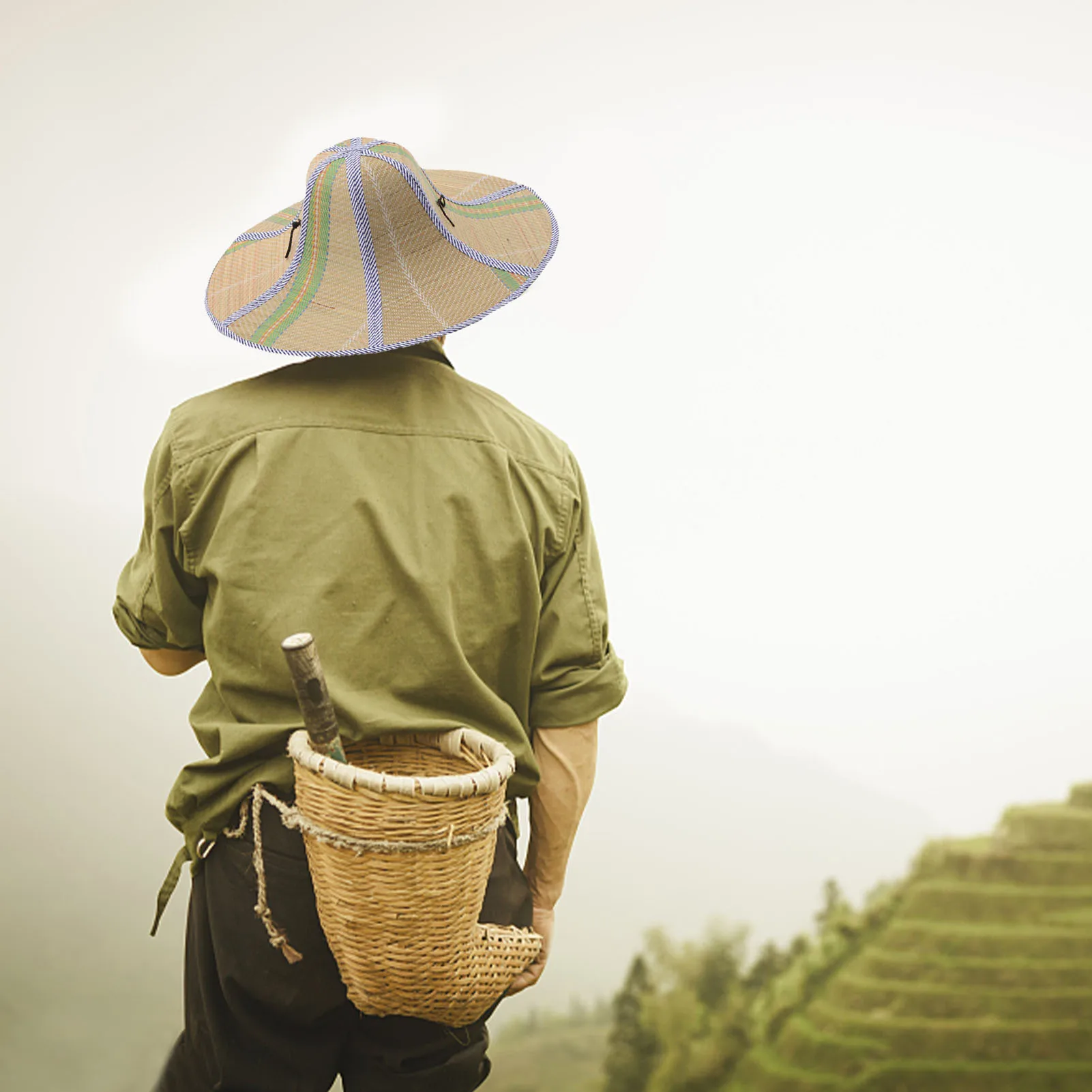 Chinese Style Bamboo Rattan Hats Retro 