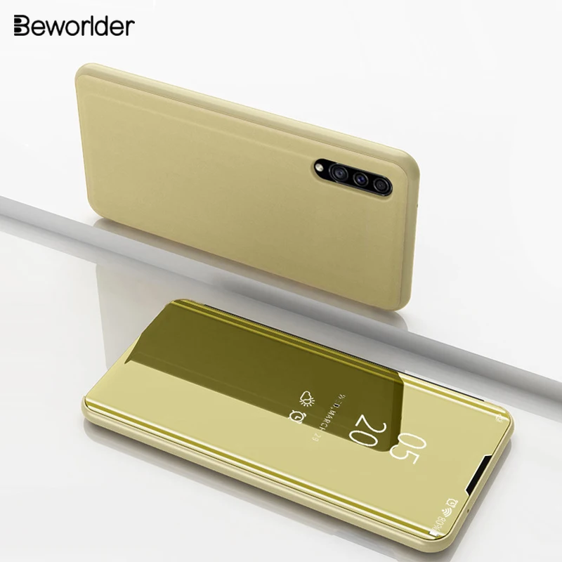 Зеркальный чехол s для samsung Galaxy A50s A40s A30s A10s из искусственной кожи защитный A10e A20e
