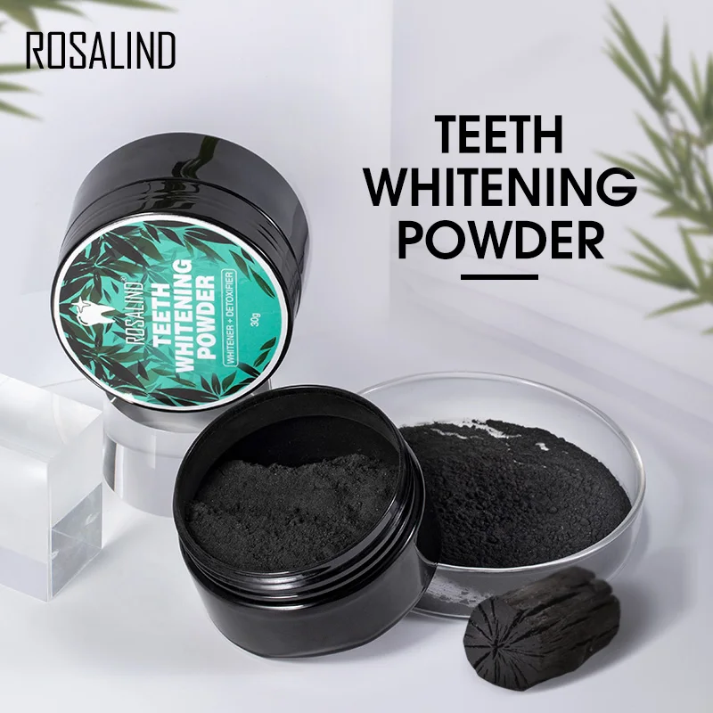 

ROSALIND Teeth Whitening Oral Powder Activated Charcoal Carbon Hygiene Cleaning Teeth Dental Instrument Tools Equipment 30g