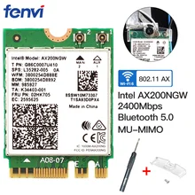 Двухдиапазонный беспроводной AX200NGW 2,4 Гбит/с 802.11ax беспроводной Intel Wi-Fi 6 AX200 M.2 NGFF Wi-Fi Wlan карта Bluetooth 5,0 для Windows 10