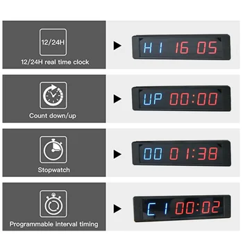

Ganxin 1.5 inch 6 digits Gym Timer with MMA/HIIT/TABATA/FGB