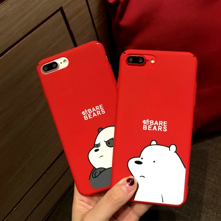 Милый чехол для телефона с мультяшным медведем красный iphone 11 Pro Max X 6 7 8 XR XS s Plus пар |