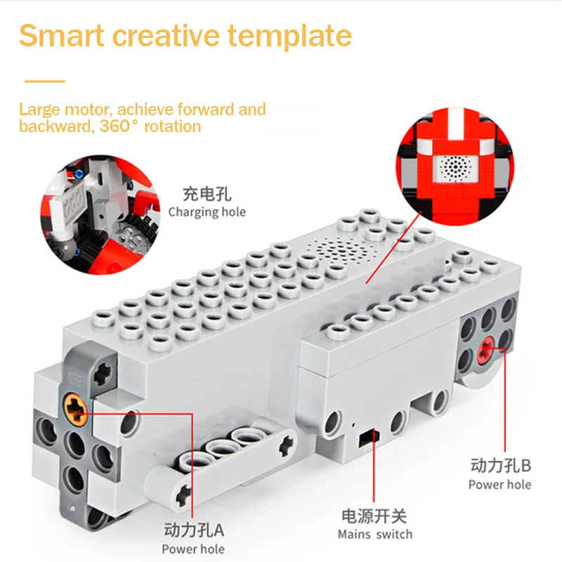 Building block assembly electric assembly robot technology remote control toy boy gift 3
