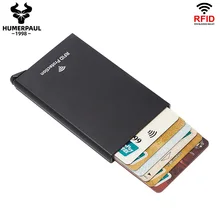 Minimalist Credit Card Holder Men Slim Anti Protect Travel ID Cardholder Women Aluminum Rfid Blocking Pop Up Wallet Carte 2021