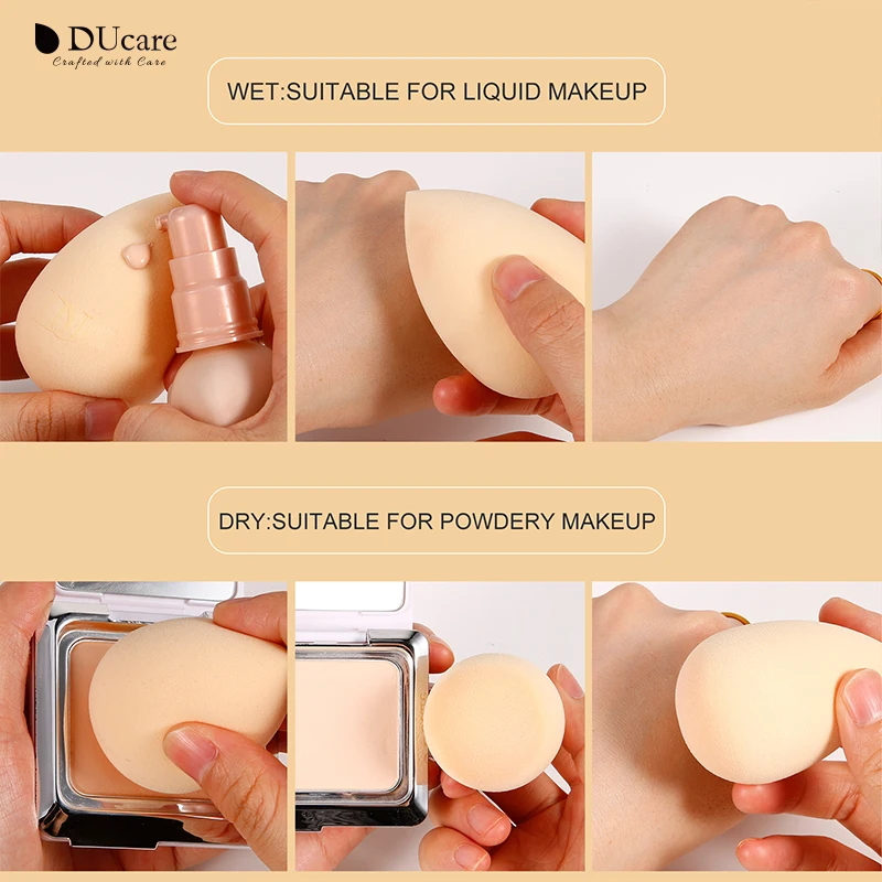 DUcare-esponja de maquillaje profesional, esponja de base de agua suave, 1 o 3 unidades