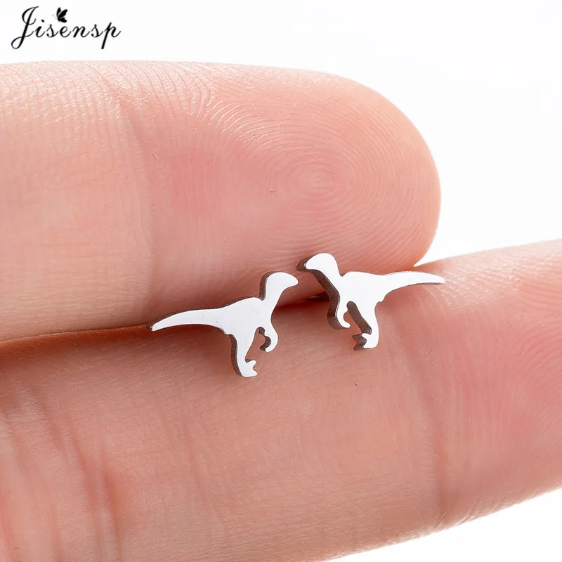 Schöne Mini-Dinosaurier-Ohrstecker aus Edelstahl für Mädchen und Jungen, modische Tyrannosaurus-Tier-Ohrringe, Damen-Schmuckzubehör – Detail 2