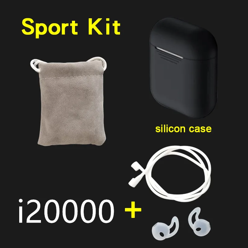 i20000 sport black i20000 TWS в ушной датчик PK i90000 Беспроводной Зарядное устройство наушники i500 TWS pk i20 i30 i12 i10 i60 i80 i100 i200 TWS - Цвет: i20000 sport black