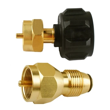 

ABUO-Propane Refill Adapter For Lp Gas Tank,1 Lb Cylinder Tank Coupler,1 Pound Disposable Cylinder Bottle For Qcc1/Pol Lp Gas Ta