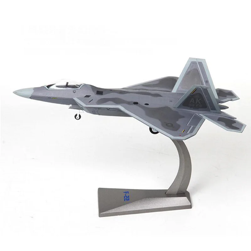 Американская металлическая модель самолета 1/72 масштаб США ВМС армии F22 Раптор боец W база самолета детская игрушка для показа коллекции