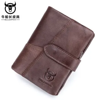 

Captain Niu Wallet Men's Cross-section Leather Multifunctional Leisure Driving Documents Multi-Card Position Album Change Wallet
