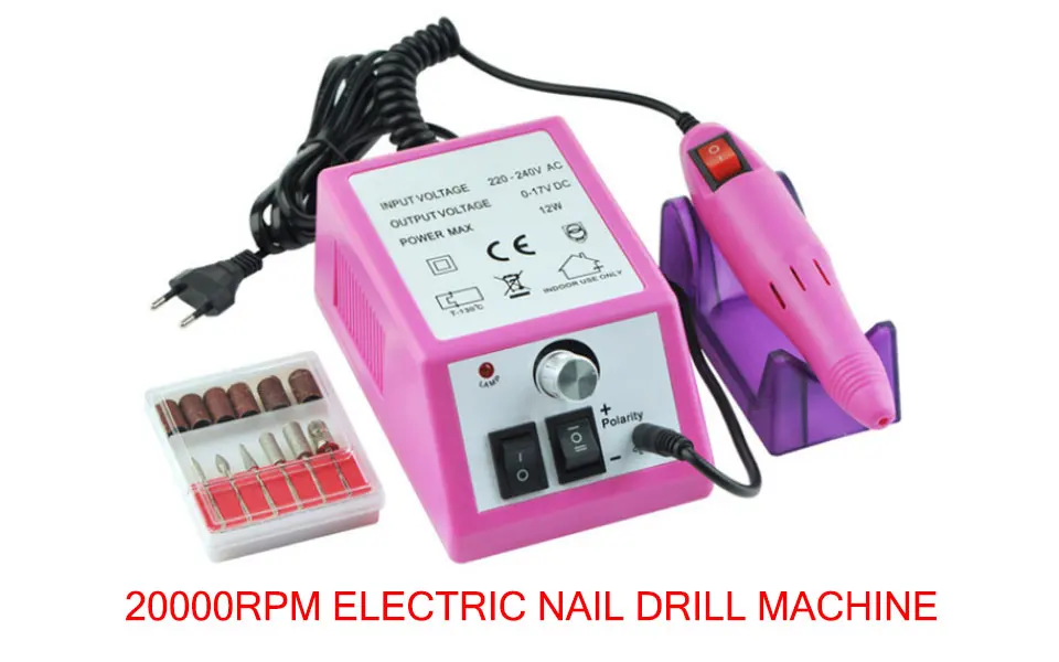 Conjunto de Manicure Conduziu a Lâmpada do Unha Kit com 54w Unha Polonês Secador 20000rpm Broca Máquina Cores Arte Ferramentas Conjunto Gel uv 17 com 54w uv conduziu a lâmpada do