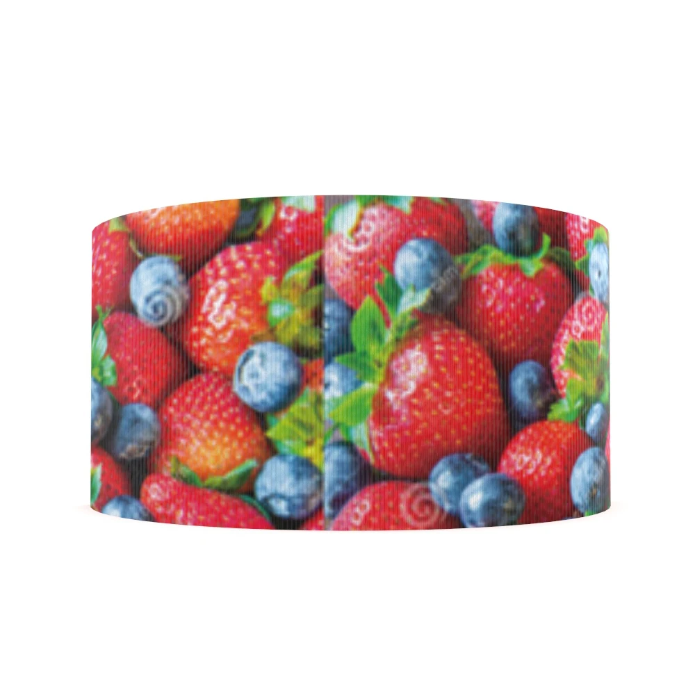 

david angie Strawberry Fruit Grosgrain Ribbon Fabric Crafts Party Home Packing Wedding Decoration Gift Wrapping DIY,50Yc7907