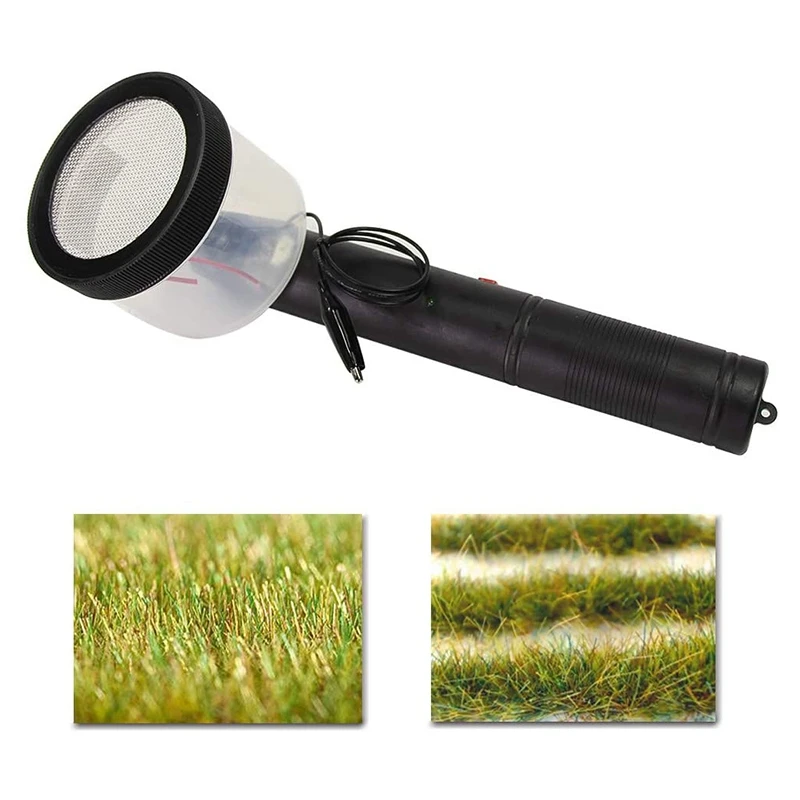 Retail Flocking Kit Static Grass Applicator ABS Mini Flocking Machine with Antislip Handle for DIY Scenic Modelling Sand Table
