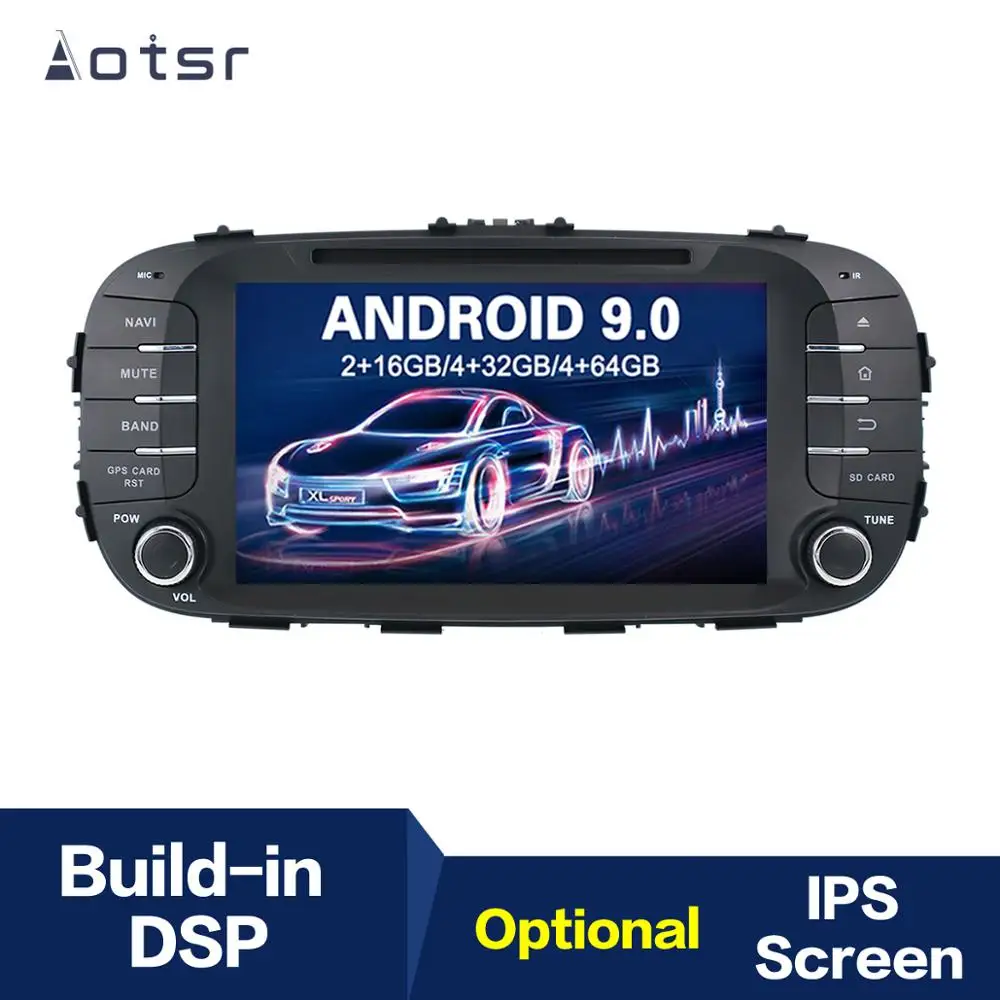 8 дюймов Android 9 0 IPS GPS навигация автомобильный Радио плеер для KIA Soul 2014-2017