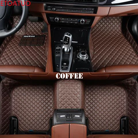 

ETOATUO Leather car floor mats For dodge ram 1500 accessories journey 2009 Caliber Avenger Challenger Charger carpet rug car mat