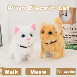 Peluche électrique pour chat, jouet pour enfant, capacité Cognitive Interactive, fabrication soignée, aboiement, marche 