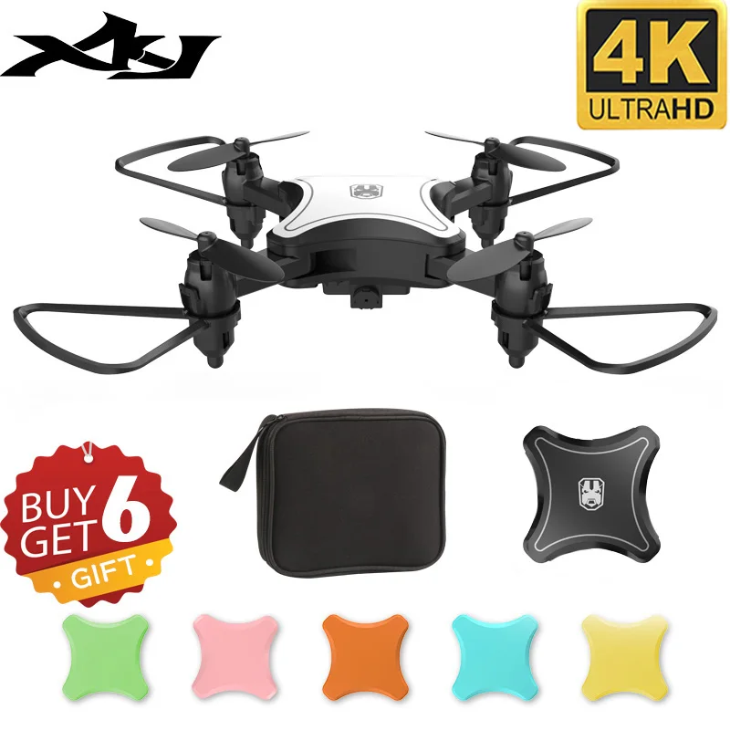 XKJ KY902 Mini Drone Quadcopter with 4K Camera HD Foldable Drones One-Key Return FPV Follow Me RC Helicopter Quadrocopter Toys