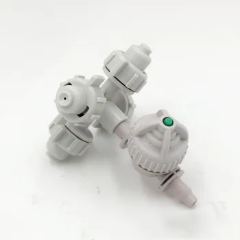 

Cross Misting Sprinkler Anti-drip and 1/4 inch Single barb connector Hanging Sprinkler Atomized Nozzle Garden Irrigation 20 Pcs