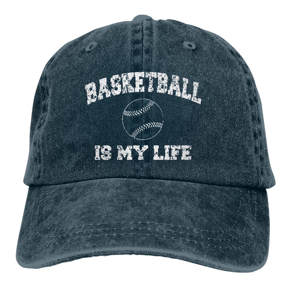 Basketball Is My Life Casquette Black Unisex Mens Womens Denim Strapback Baseball Cap Adjustable Golf Dad hat