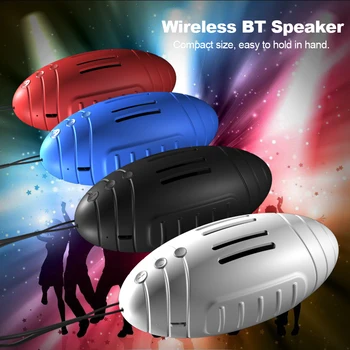 

Portable Bluetooth Speaker Mini Subwoofer Wireless Speaker Stereo Sound Music Player American Football Design w/ Microphone