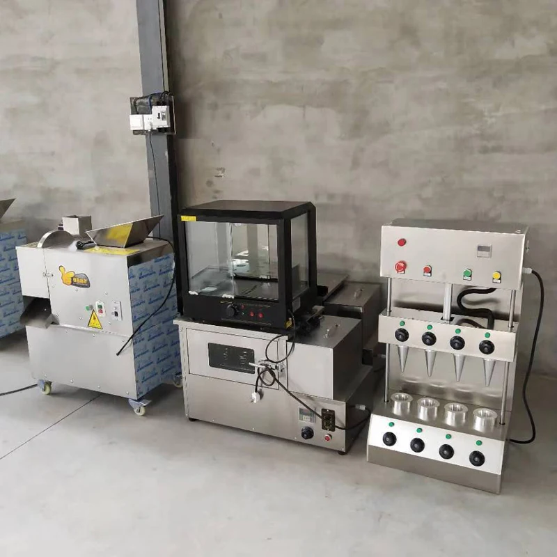 Description Picture 3 of item110V 220V Popular Pizza Cone Machine Has Two Cones And One Umbrella Stainless Steel Commercial Pizza Cone Forming Machine