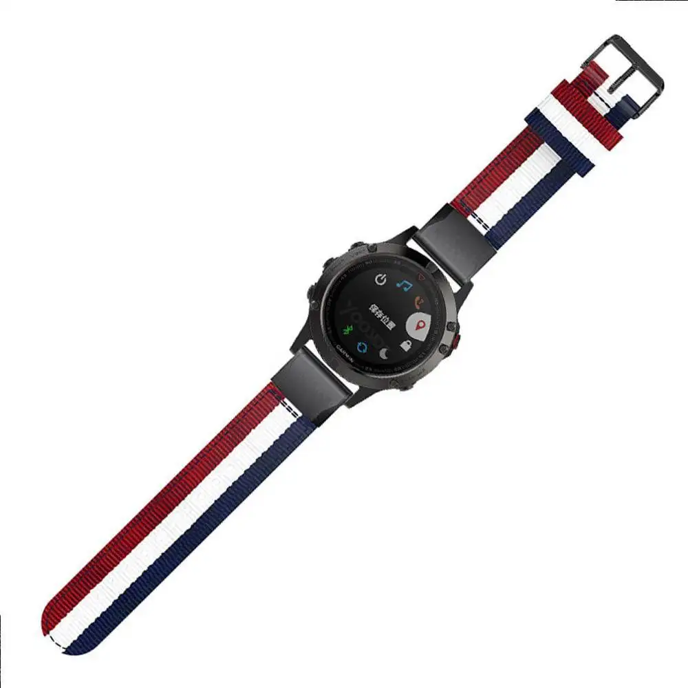 Браслет YOOSIDE Fenix 6 22 мм быстросъемный плетеный нейлоновый ремешок для наручных