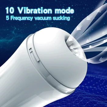 Real Automatic Sucking Male Masturbation Cup Oral Vagina Adult Suction Vibrator Masturbator Sex Toys For Men Blowjob Sex Machine 4