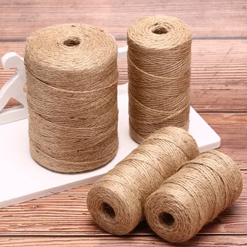 

Party Wedding Gift Wrapping Cords Thread 50m/80m/100m/300m Natural Twine Burlap String Hemp Rope DIY Scrapbooking Craft Decor