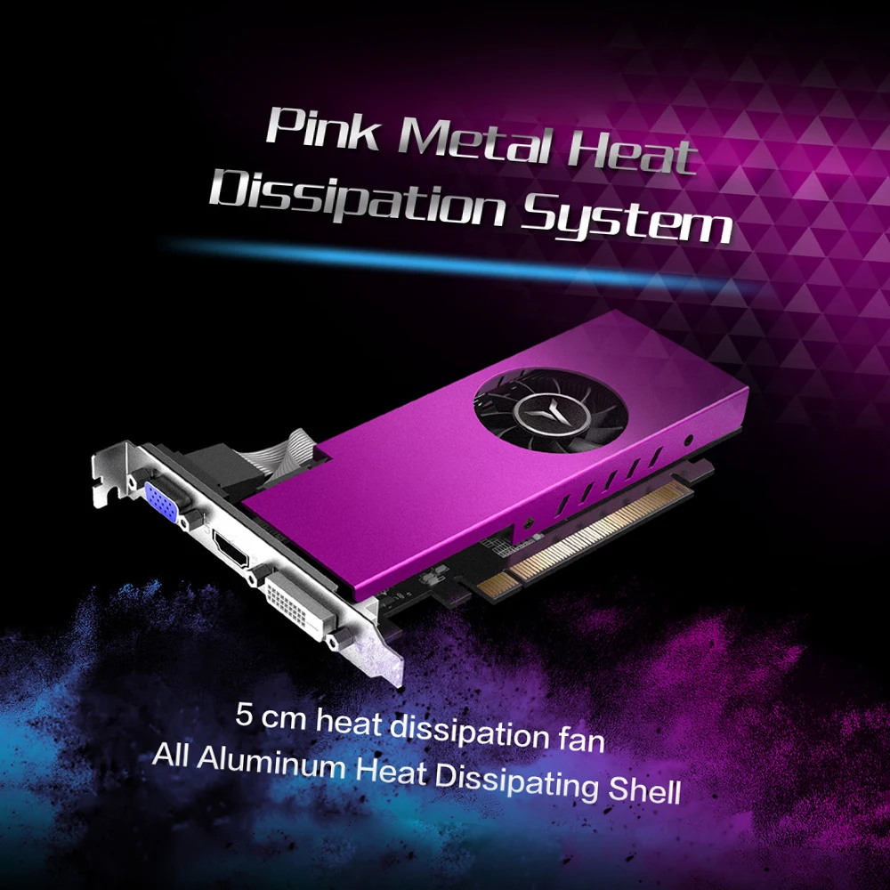Yeston Display Graphics Card RX550 4G D5 LP/4HDMI/D5/4HD GA Radeon Chill 4GB Memory GDDR5 128Bit 6000MHz VGA + HD + DVI-D GPU
