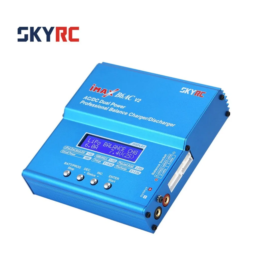 SKYRC iMAX B6AC V2 6A 50 Вт AC/DC Lipo NiMH Pb Баланс Зарядное устройство/Dis зарядное устройство с адаптером ЖК-дисплей для радиоуправляемого автомобиля беспилотный вертолет