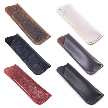 

Leather Pencil Bag Fountain Pen Pouch Sleeve Cover Holder Vintage Retro Travel