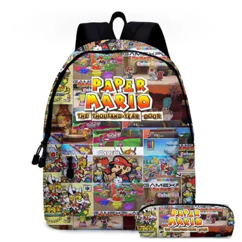 

Super Mario Bros Fashion Canvas Backpacks Rucksacks Cartoon School Backpack Casual student Bags travel Knapsack Unisex New
