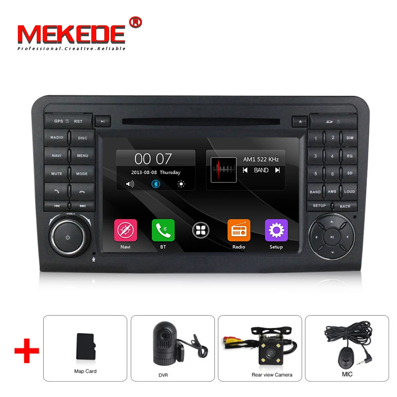 MEKEDE 2din автомобильный DVD мультимедийный плеер для Benz ML Class W164 ML300 ML350 ML450 ML500 с gps