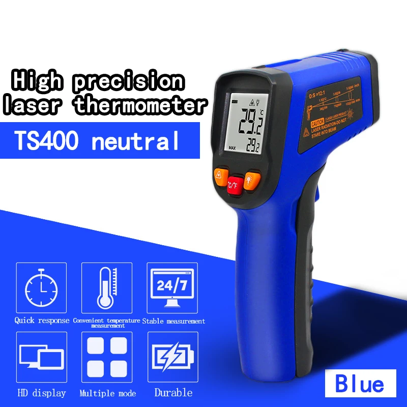 ЖК-Инфракрасный термометр BSIDE GM320 Цифровой пирометр измеритель температуры точечный-50~ 380 градусов термометр(без батареи - Цвет: blue
