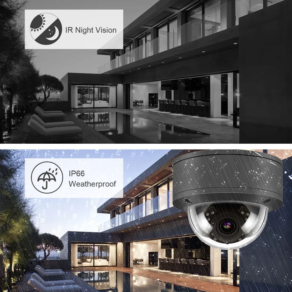 UniLook(Совместимость с Hikvision) 5MP 4X Zoom POE ip-камера для дома/улицы безопасности H.265 CCTV видеонаблюдения ONVIF IP66