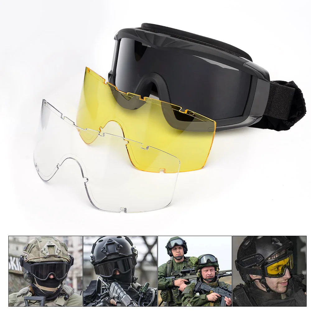 Details about   Sunglasses Tactical Glasses Shooting Airsoft Goggles Motorcycle Cycling Glasses 